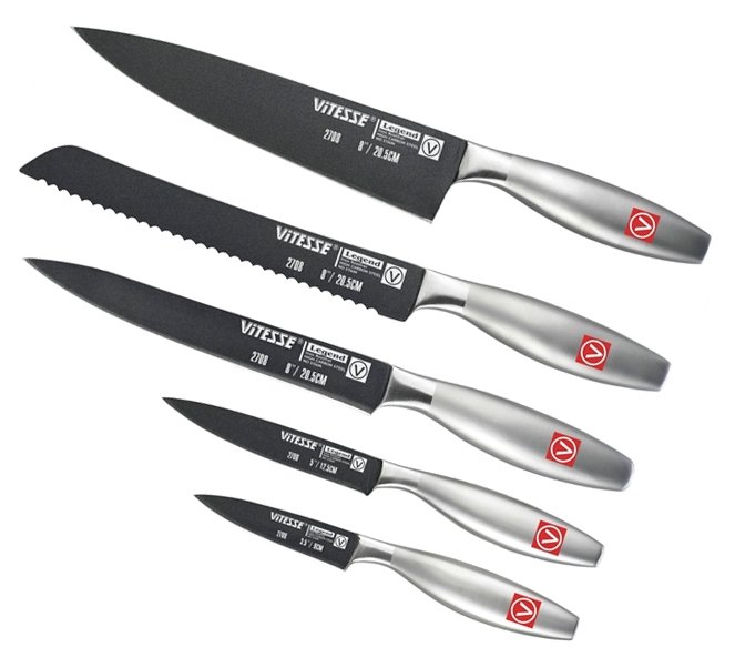 Набор Vitesse Legend 5 ножей с подставкой VS-2708