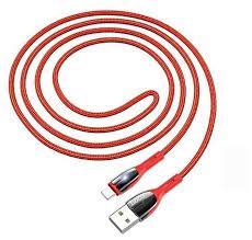 Кабель USB - Lightning Hoco U89 (красный; 1.2 м; 2400 mA; Ткань)