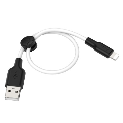 Кабель USB - Lightning Hoco X21 Plus черно-белый 25 см