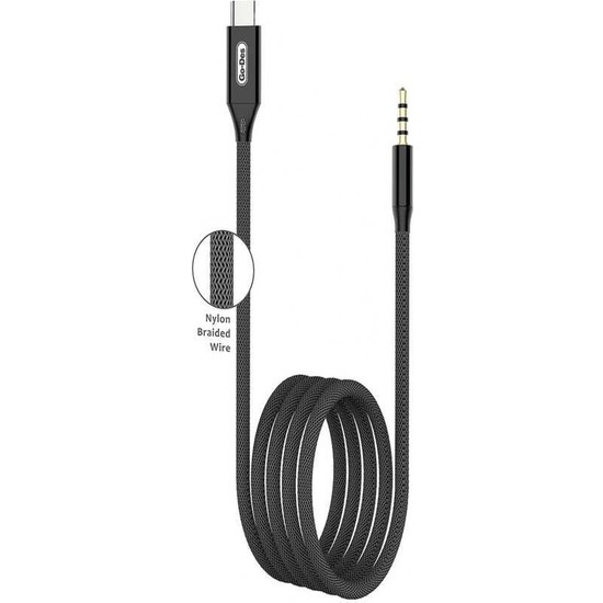 Аудио-кабель 3.5" - Type-C Go-Des GAC-365 черный