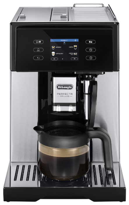Автоматическая кофемашина DeLonghi ESAM460.80.MB Perfecta Deluxe, черный/серебристый
