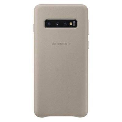 Чехол (клип-кейс) для Samsung Galaxy S10 Leather Cover серый