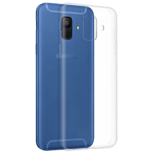 Силикон Прозрачный Samsung A600 A6 2018 синий