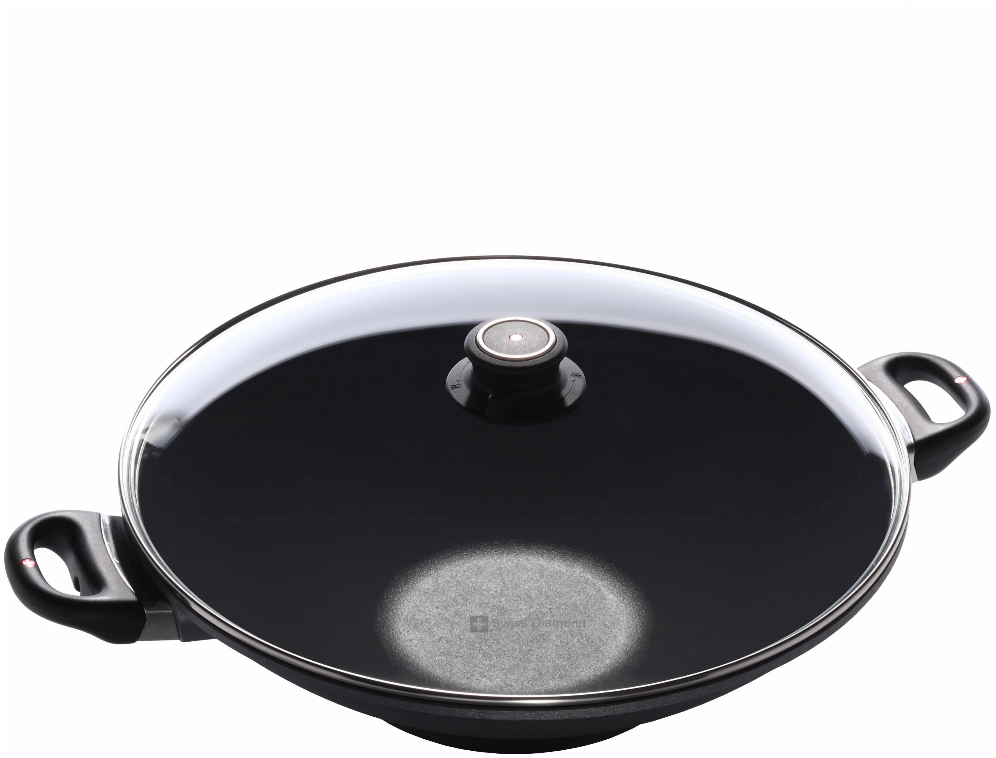 Сковорода-вок Swiss Diamond Induction 61136ic, 36 см, с крышкой, черный