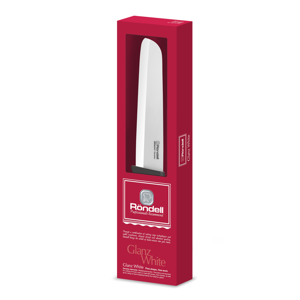Керамический нож универсальный Rondell 467-RD Glanz White