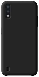 Задняя накладка Samsung Galaxy A01 Breaking Силикон Черный