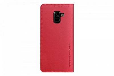 Чехол (флип-кейс) Samsung Galaxy A8+ Designed Mustang Diary красный