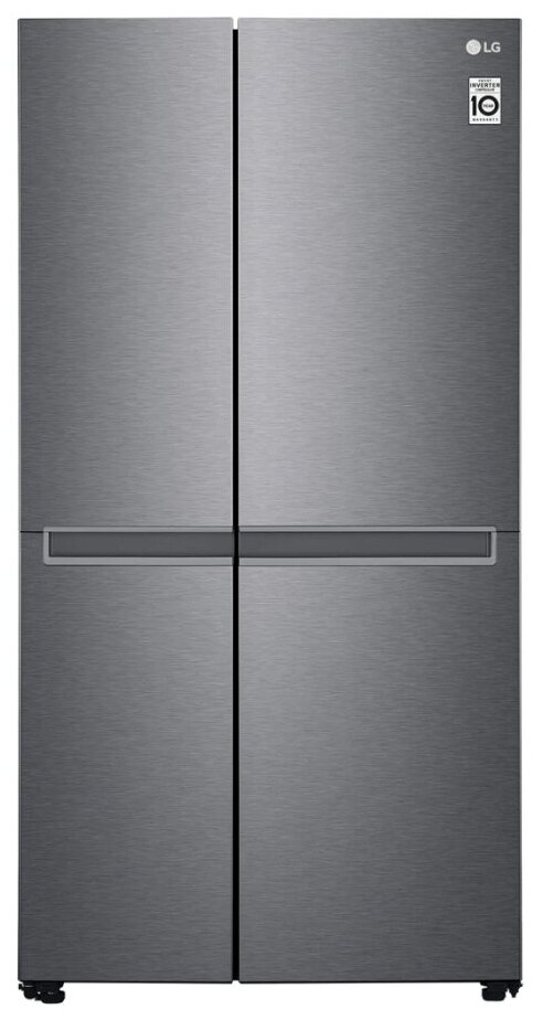 Холодильник LG GC-B257JLYV с инверторным компрессом, серый