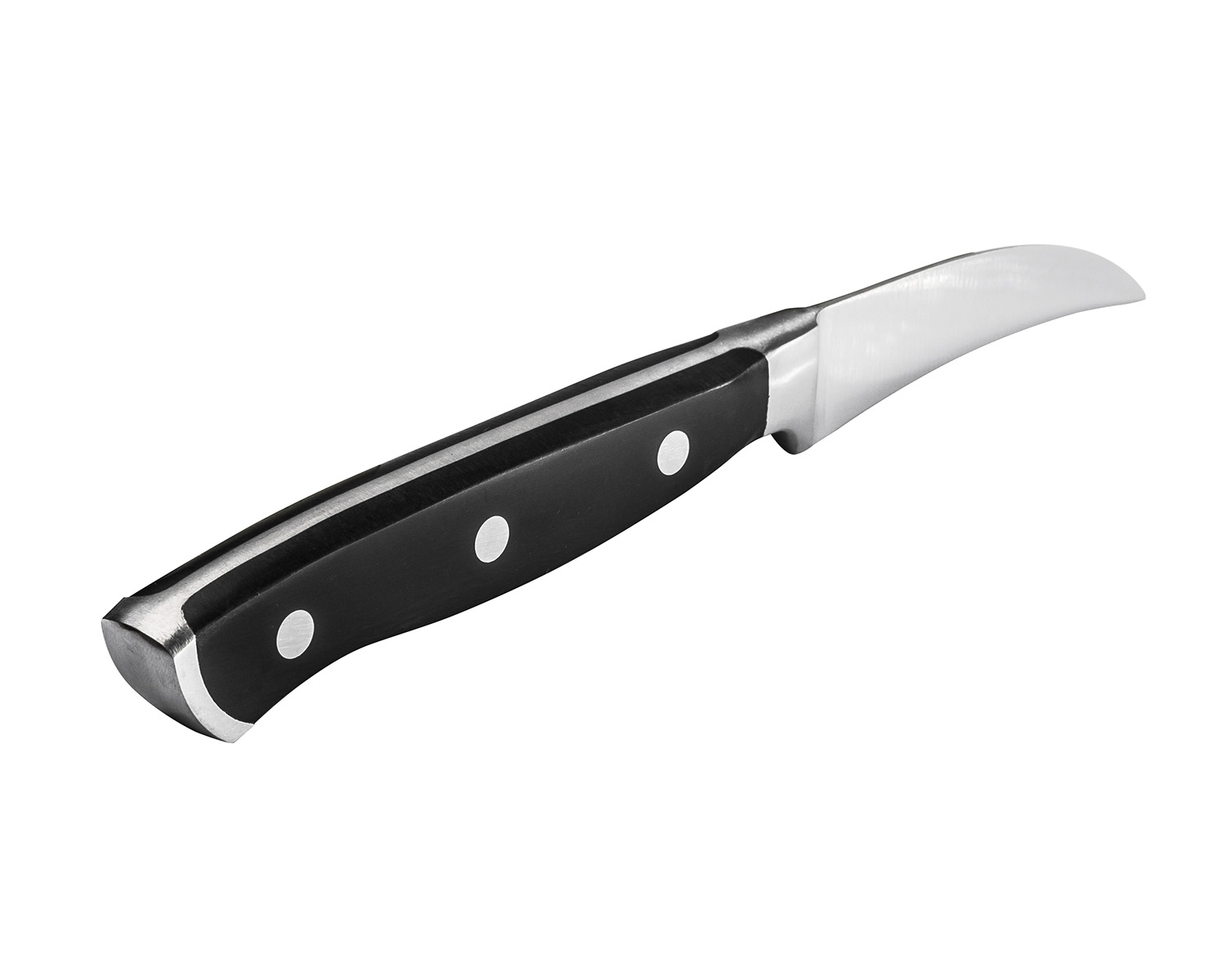 22026 TalleR Нож для чистки изогнутый, черный/серебристый