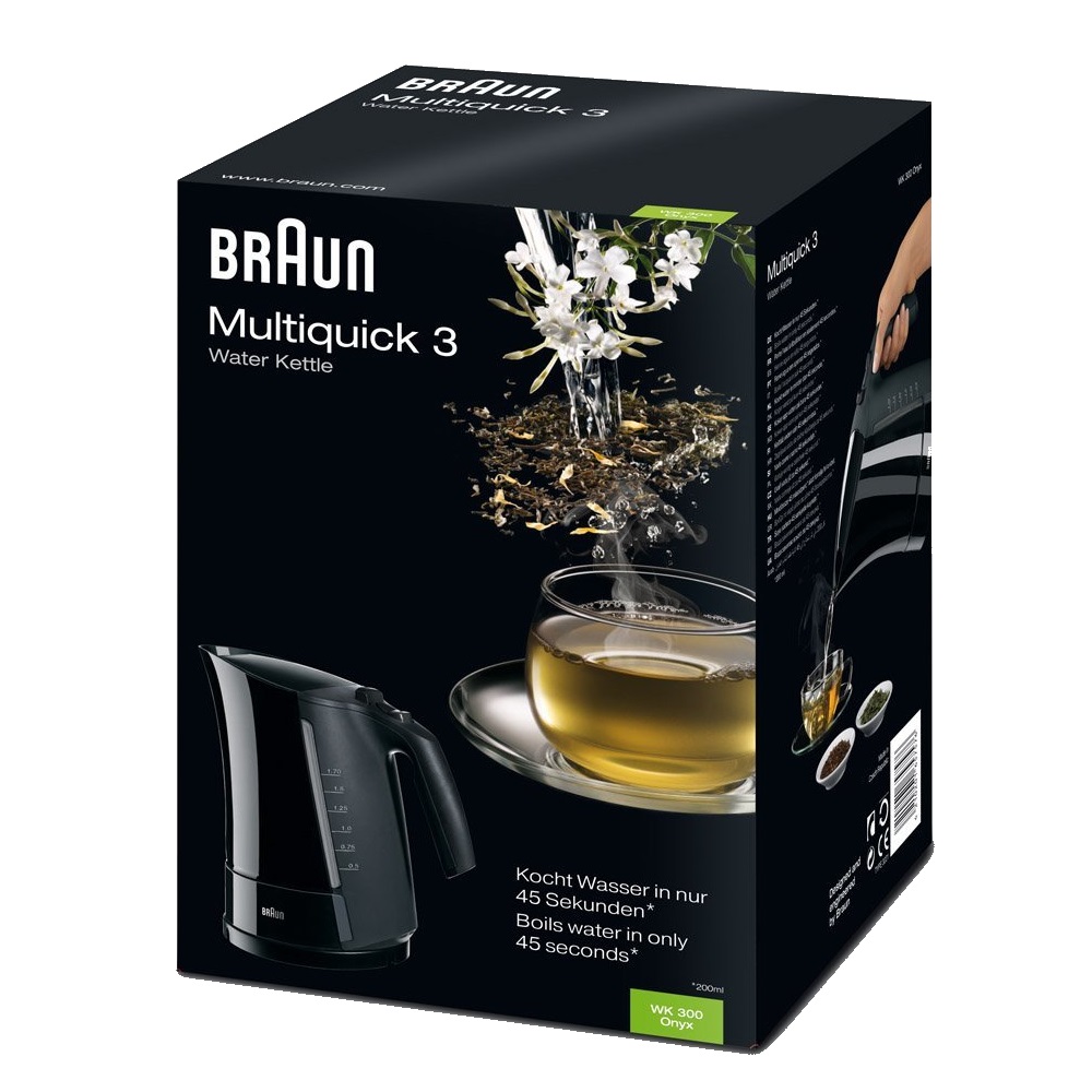 Электрический чайник Braun WK300BK Multiquick 3, черный