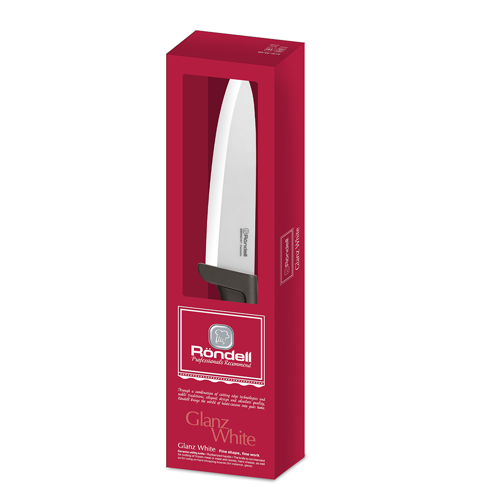 Керамический нож универсальный Rondell 468-RD Glanz White