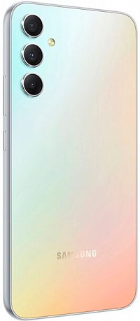 Телефон Samsung Galaxy A34 SM-A346E 128Gb 6Gb серебристый (год гарантии)