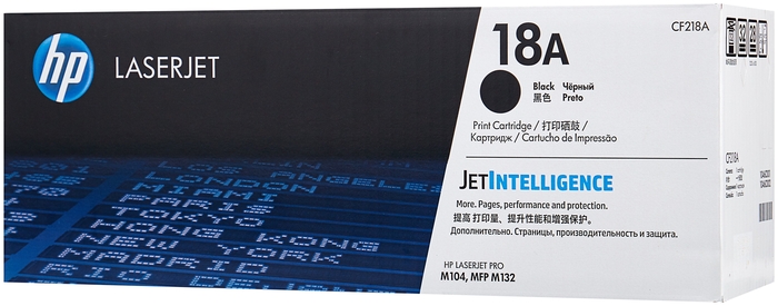 Тонер Картридж HP 18A CF218A черный (1400стр.) для HP LJ Pro M104/M132