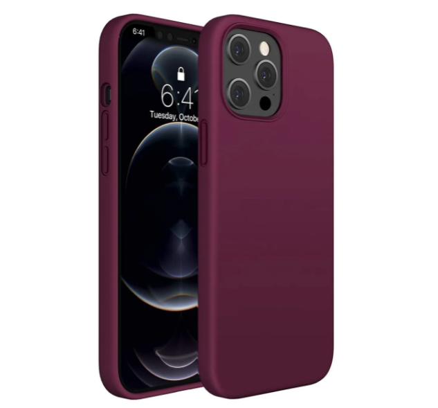 Чехол-силикон silicone case аналог для iPhone 13 Pro (6.1) темно-бордовый