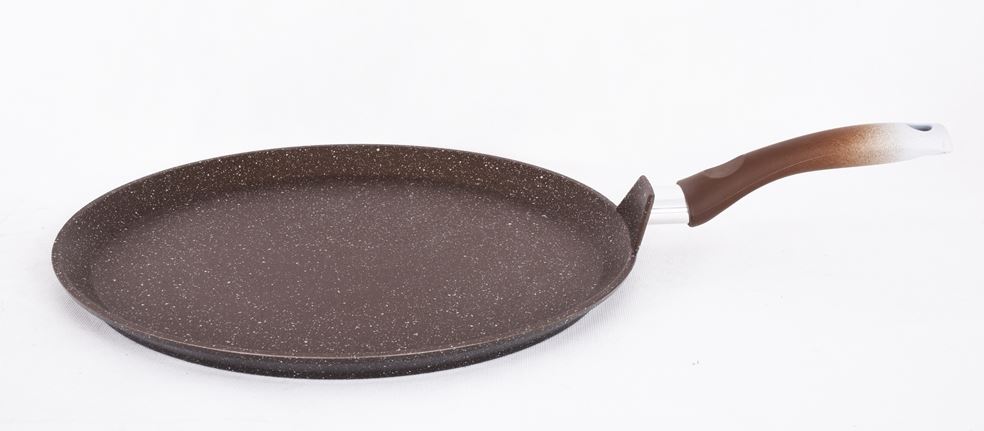 Сковорода-лавашница Kukmara 320мм, АП (коричневый мрамор)    со съемной ручкой