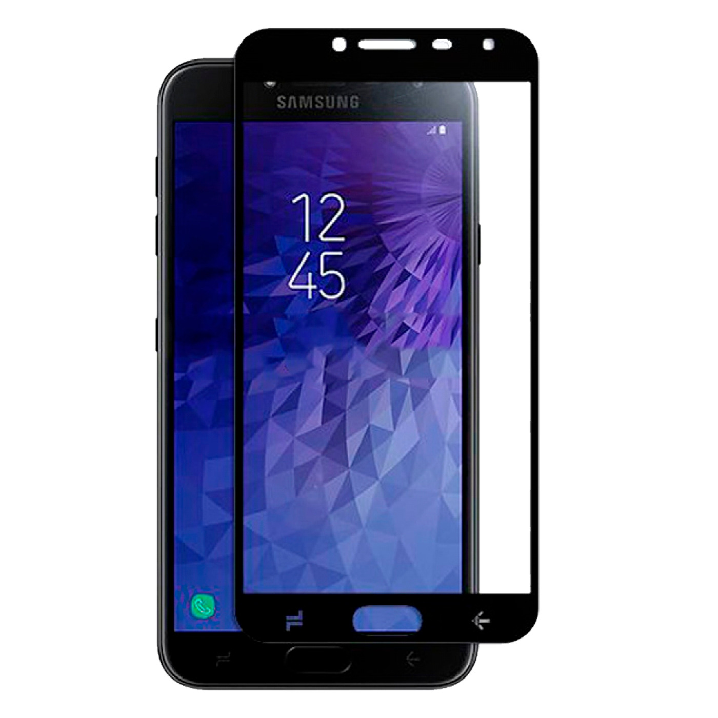Защитное стекло Samsung Galaxy J4 (2018) Ainy 2.5D 0.25mm с полной проклейкой черное