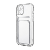 Силикон Apple iPhone 13-Pro 6.1 с визитницей прозрачный белый