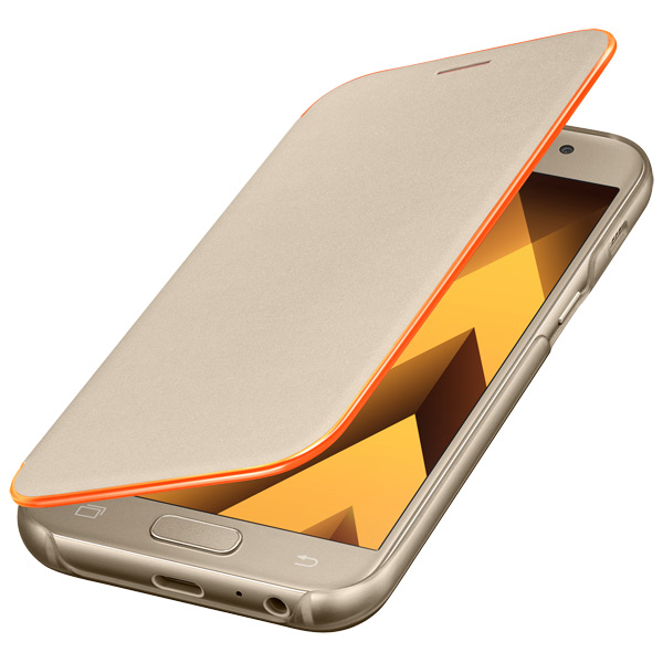 Чехол (флип-кейс) для Samsung Galaxy A3 (2017) Neon Flip Cover золотистый