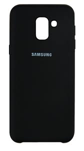 Задняя накладка Samsung Galaxy J6 (2018) Orig Soft-Touch перфорация чёрный