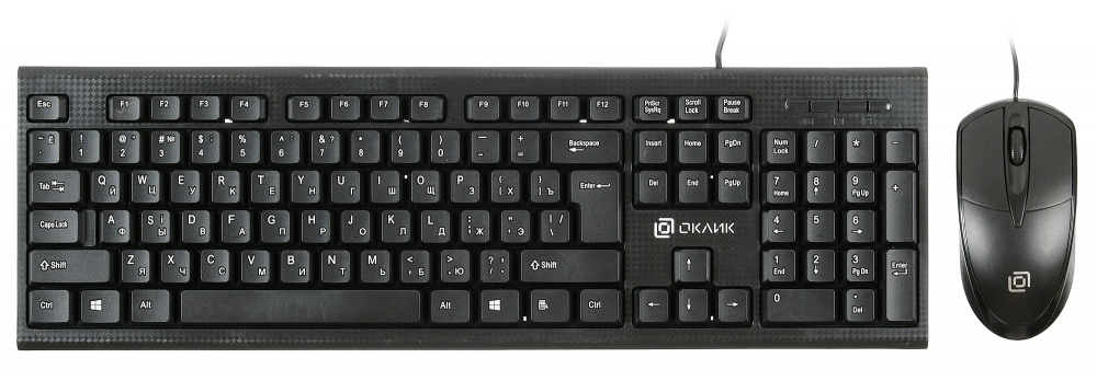 Клавиатура+мышь Oklick 640M клав:черный мышь:черный USB