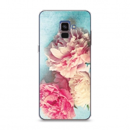 Силикон Samsung A530 A8 2018 Mopesi цветы
