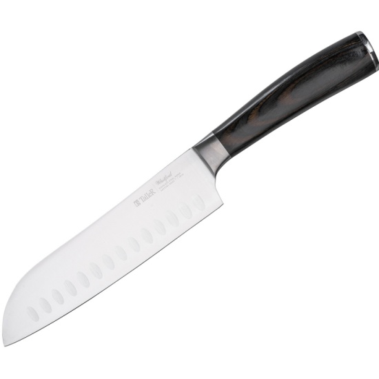 Нож сантоку TalleR TR-22047, черный/серебристый